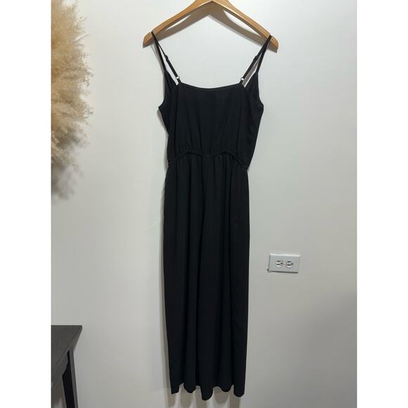 Aritzia Wilfred Black Melodie V-neck Sleeveless Jumpsuit Size S Japanese Crepe - Picture 5 of 9